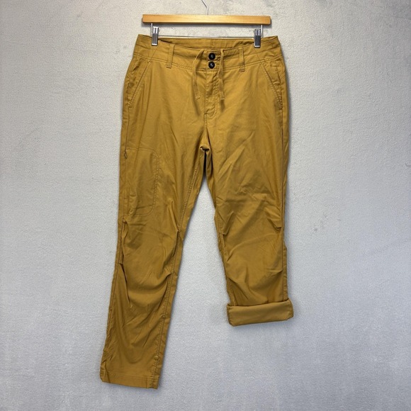 Prana Pants - PrAna Cargo Pants Womens Size 12 Tan Stretch Convertible Hiking Outdoor Utility